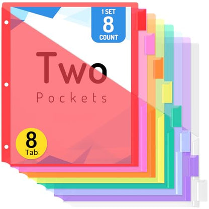 Modern Forvencer 8 Count Dividers with Two Pockets, 8 Essentials