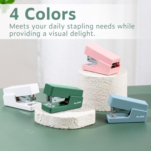 Minimalist NUSIGN Mini Stapler with 830 Staples, Small